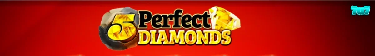 The vibrant and classic interface of the 5 Perfect Diamonds slot game
